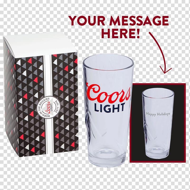 Pint glass Coors Light Coors Brewing Company, glass transparent background PNG clipart