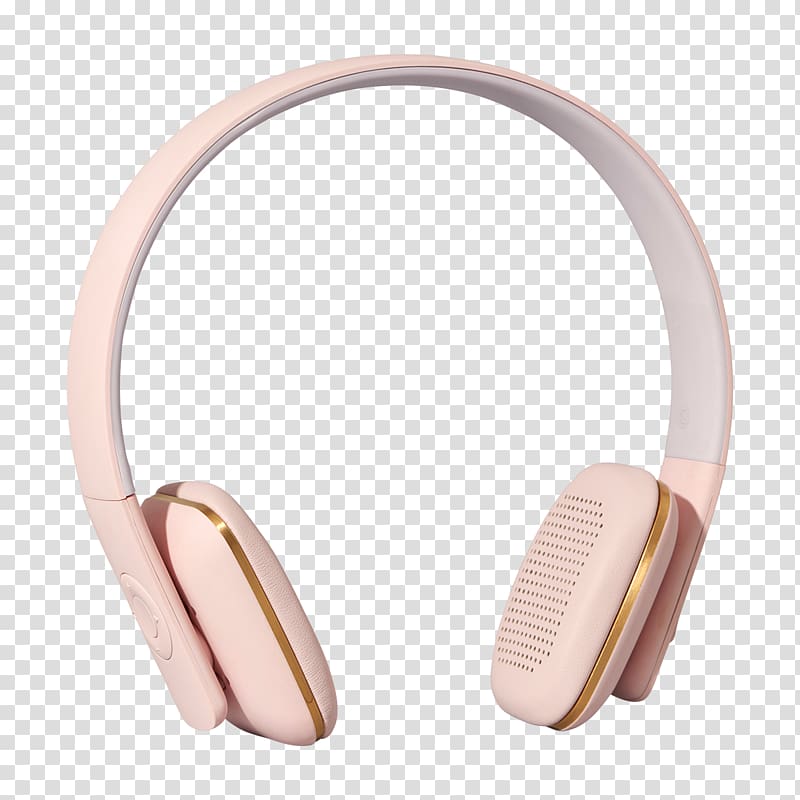 KREAFUNK aHead Headphones Headset Wireless Bluetooth, USB Headset Pink transparent background PNG clipart