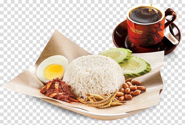 Full breakfast Cooked rice Coffee Malaysian cuisine, western breakfast transparent background PNG clipart