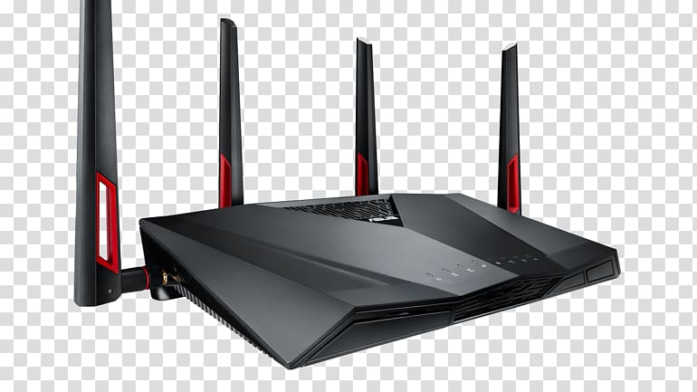 Wireless-AC3100 Dual Band Gigabit Router RT-AC88U ASUS RT-AC3100 Wireless router Wi-Fi, others transparent background PNG clipart