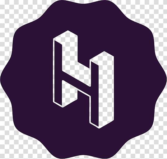scalloped edge purple H logo, Harrow Logo transparent background PNG clipart
