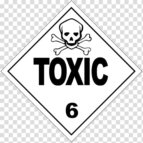 Placard Dangerous goods Transport HAZMAT Class 6 Toxic and infectious substances Toxicity, class room transparent background PNG clipart