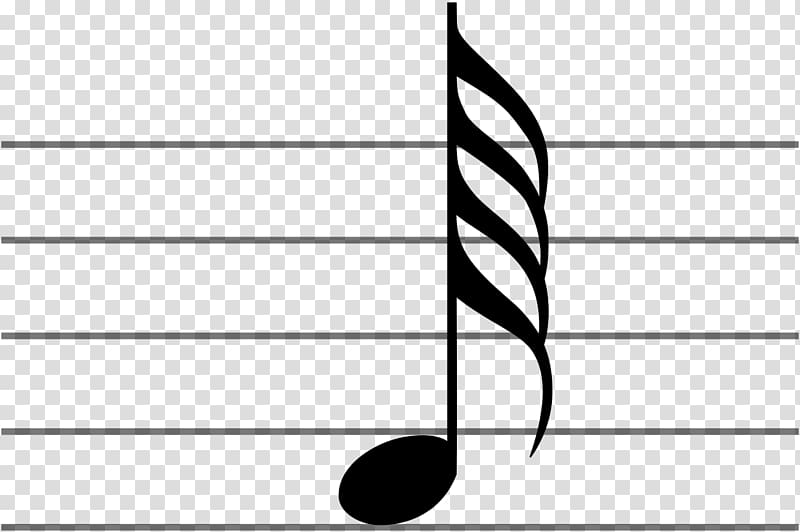 Thirty-second note Sixty-fourth note Note value Two hundred fifty-sixth note Sixteenth note, music note transparent background PNG clipart