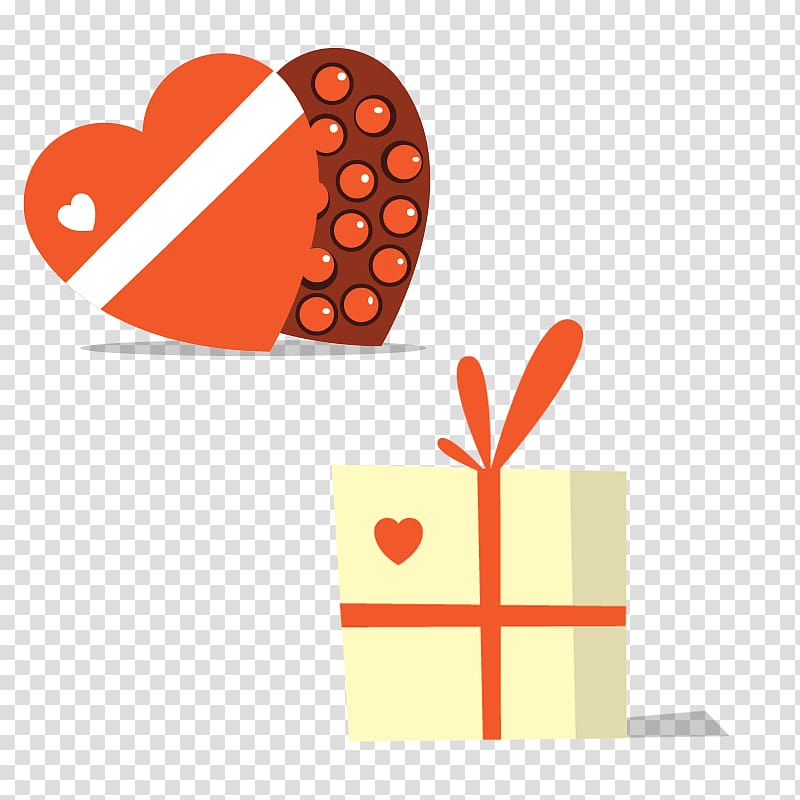 Valentines Day Heart Icon, Minimalist gift box of chocolates transparent background PNG clipart