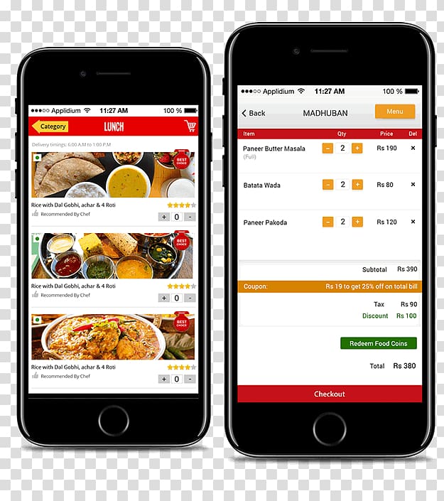 Online food ordering Indian cuisine Mobile app development, Menu transparent background PNG clipart