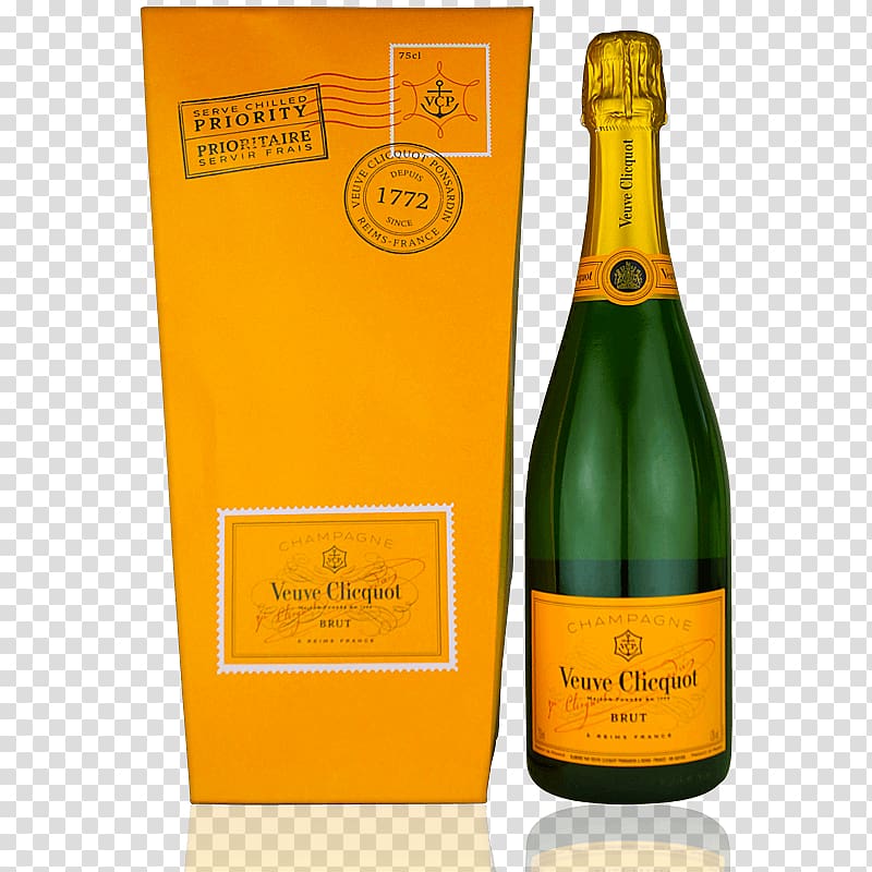 Champagne Glass bottle Veuve Clicquot, champagne transparent background PNG clipart