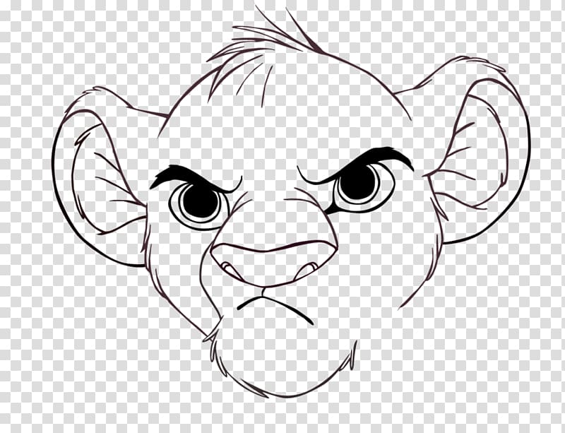 lion king drawing face