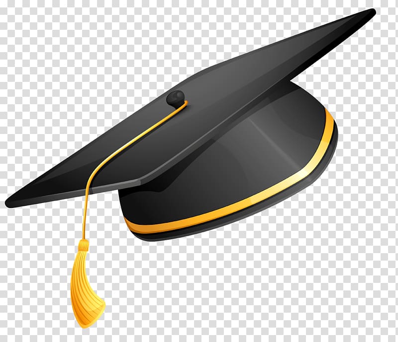 black and yellow graduation hat, Square academic cap Graduation ceremony Scalable Graphics , Master cap transparent background PNG clipart