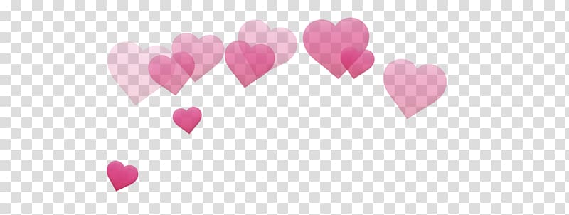 pink hearts illustration, Heart PicsArt Studio Desktop Valentine\'s Day Sticker, blushing emoji transparent background PNG clipart