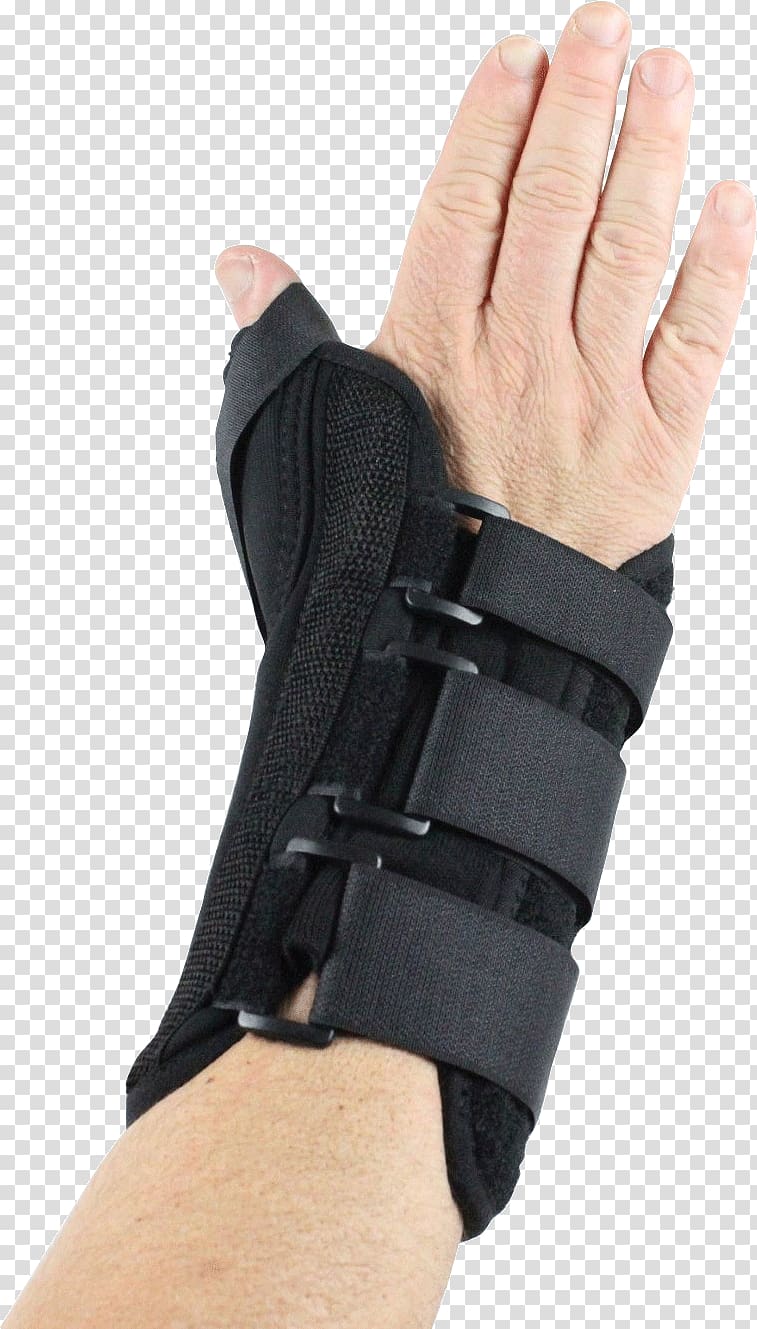 Wrist brace Thumb Spica splint, braces transparent background PNG clipart