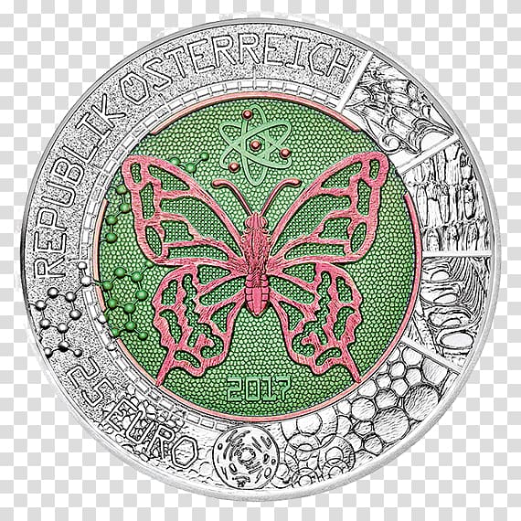 Austrian Mint Niobium Coin Silver, Coin transparent background PNG clipart