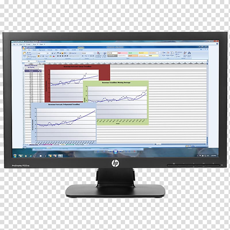 Computer Monitors LED-backlit LCD Hewlett-Packard DisplayPort LED display, display transparent background PNG clipart