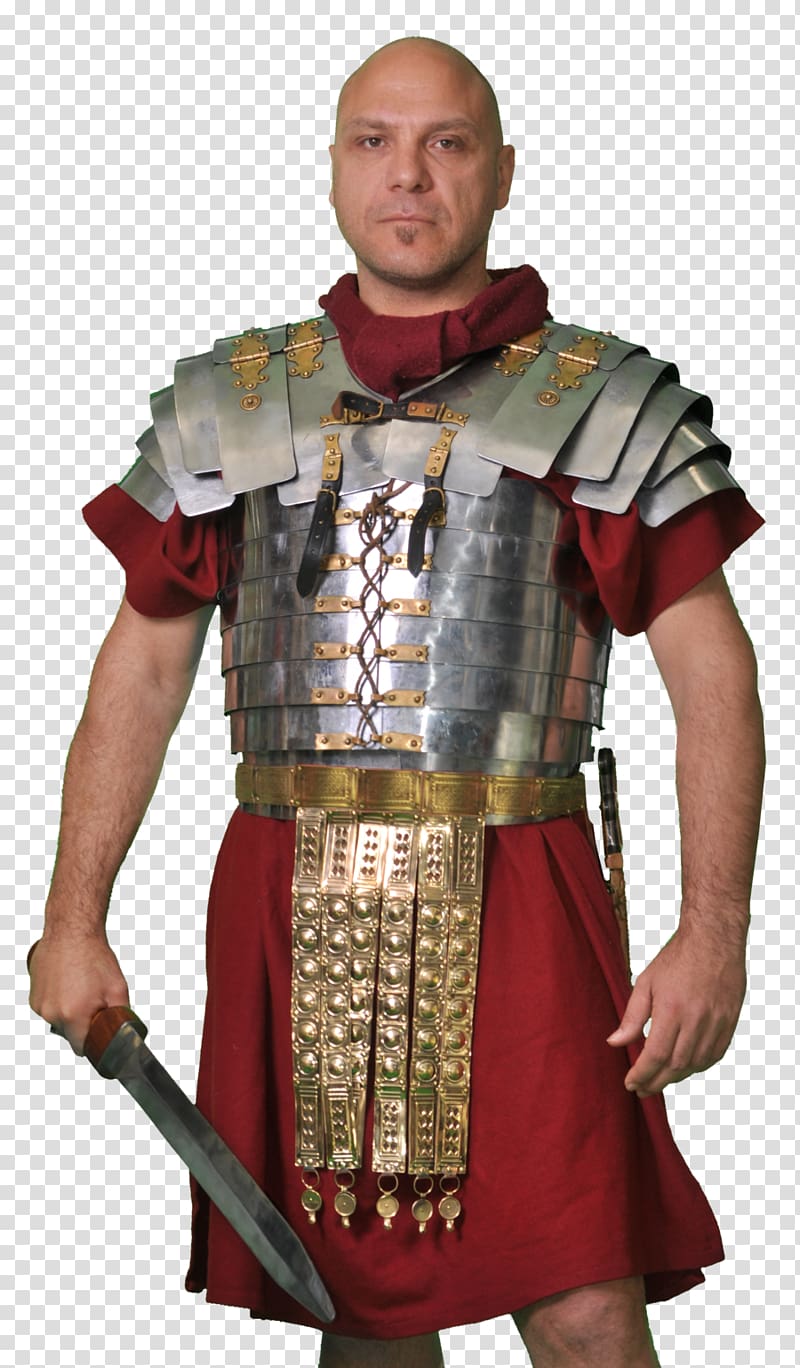 Ancient Rome Roman army Soldier Body armor, Roman Soldier transparent background PNG clipart