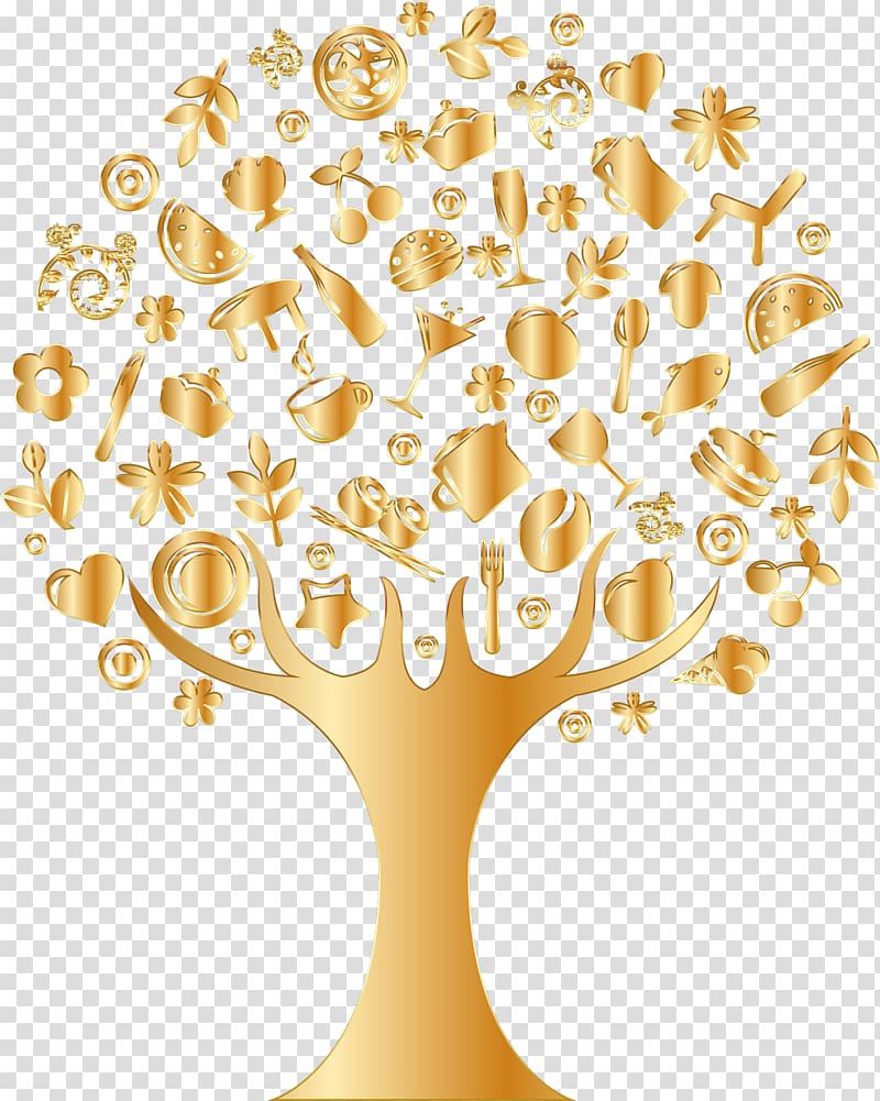 Tree Gold , abstract background transparent background PNG clipart