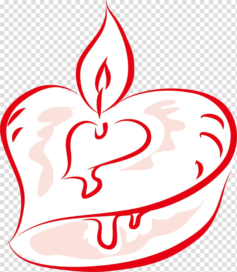 Candle Valentines Day , Creative red candle transparent background PNG clipart