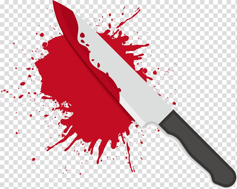 Cartoon Knife With Blood