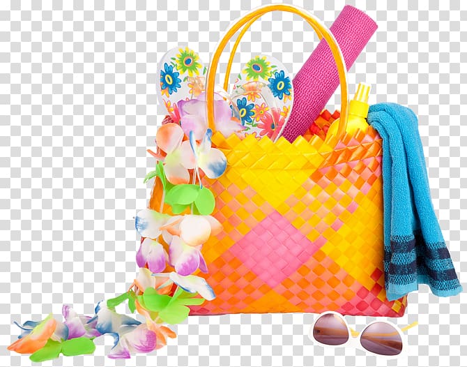 Beach Bag, beach transparent background PNG clipart