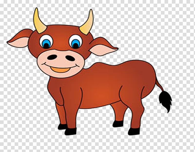 Cattle Cartoon Bull Calf, poultry and live transparent background PNG clipart