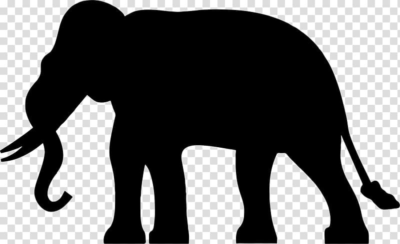 African elephant Asian elephant , silhouettes transparent background PNG clipart