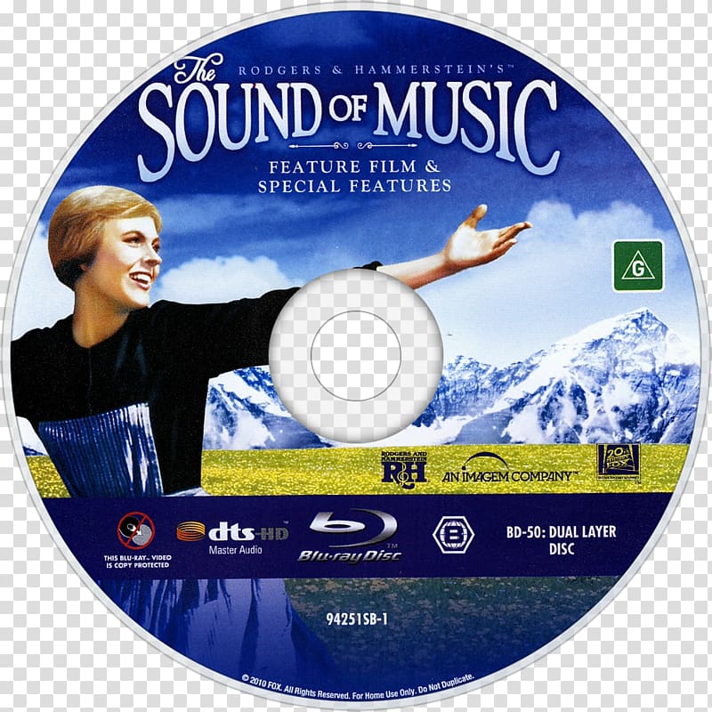 Compact disc Blu-ray disc DVD-Video 20th Century Fox, Sound Of Music transparent background PNG clipart
