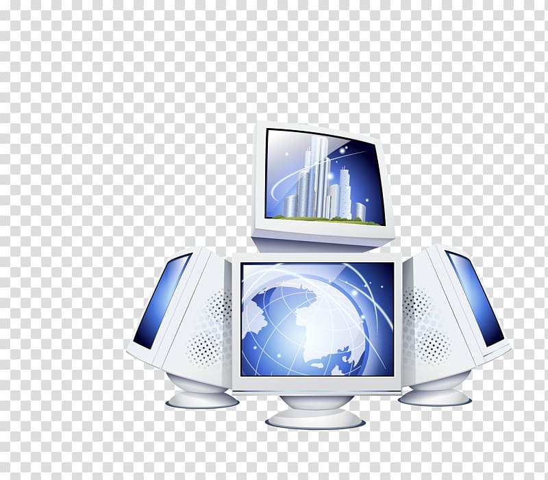 Computer graphics Icon, Blue Creative Computer Black Technology transparent background PNG clipart