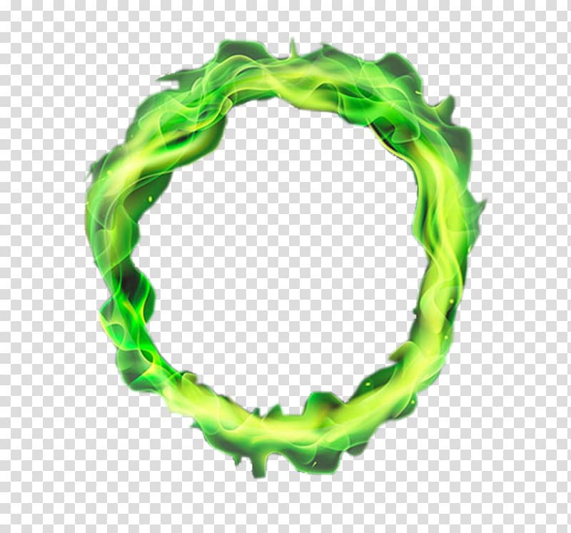 green circle flames transparent background PNG clipart