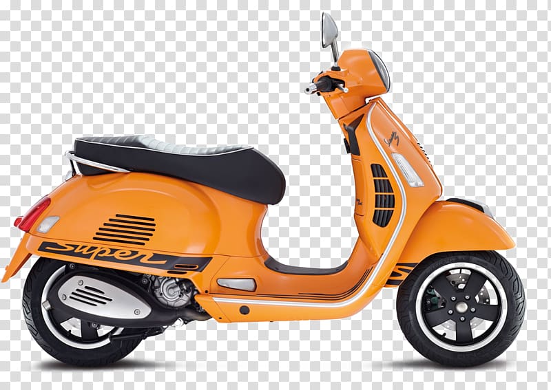 Piaggio Vespa GTS 300 Super Scooter Motorcycle, Vespa transparent background PNG clipart