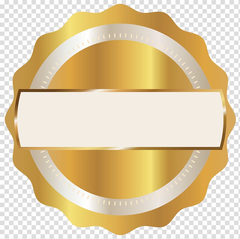 scalloped edge round gold logo, Badge , Gold Seal Badge transparent background PNG clipart