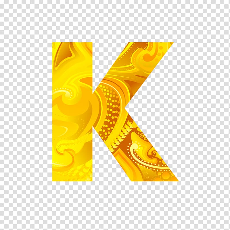 K abstract , Letter K Icon, Golden letters K transparent background PNG clipart