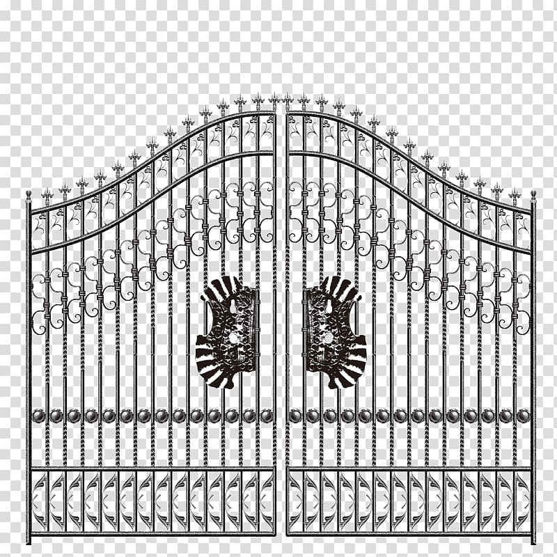 Electric gates Wrought iron Fence, door transparent background PNG clipart