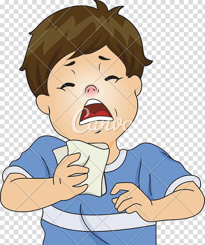 kid sneezing clipart
