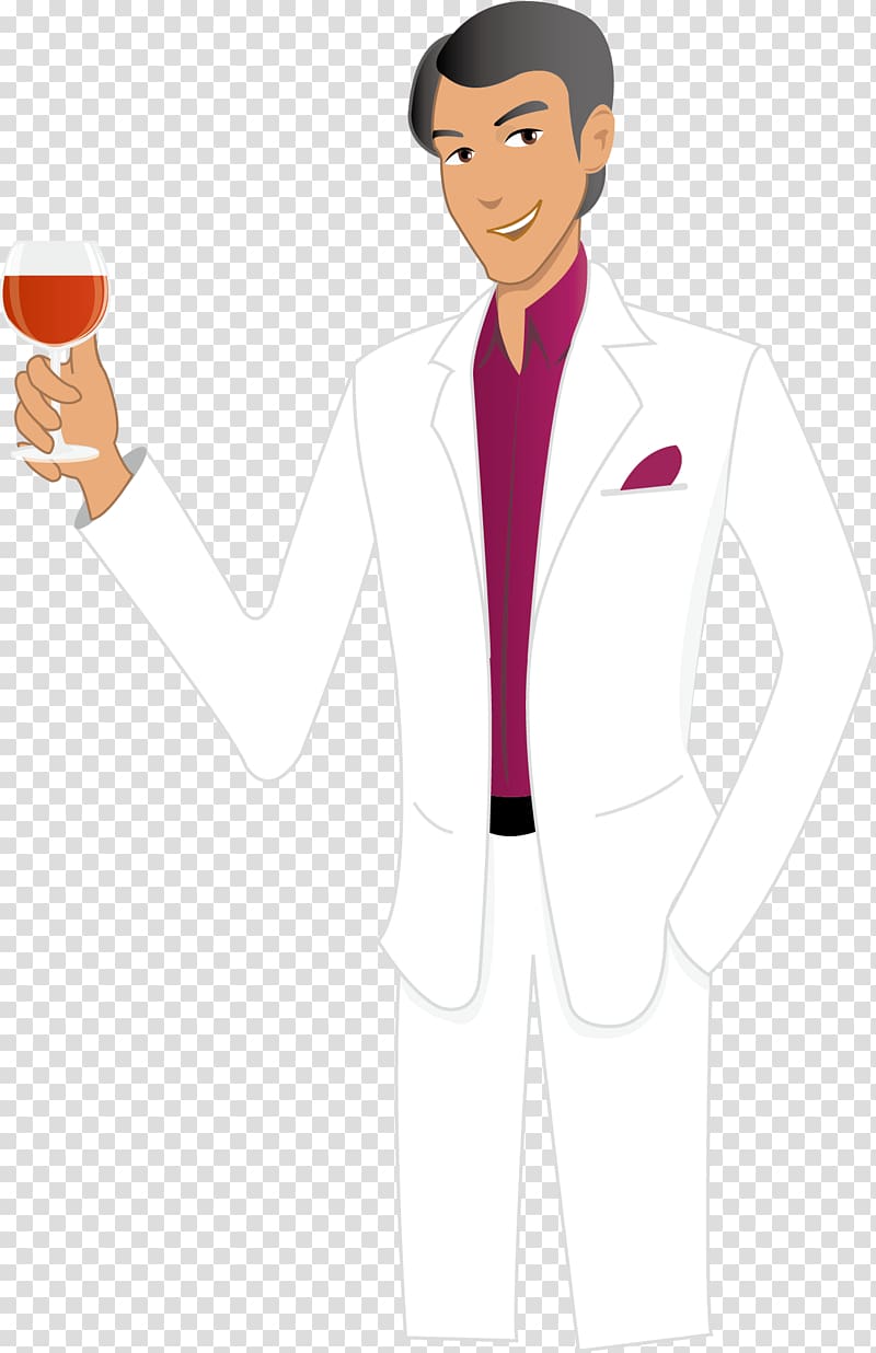 Red Wine Cocktail Computer file, A man holding a red wine glass transparent background PNG clipart