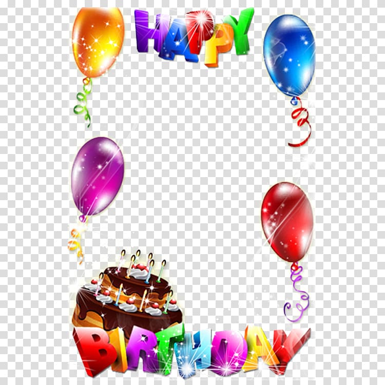 happy birthday frame transparent background PNG clipart