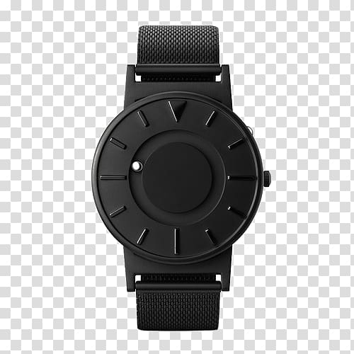 Watch Quartz clock Stainless steel Strap Swiss made, EONEBradleyBlack Watches transparent background PNG clipart