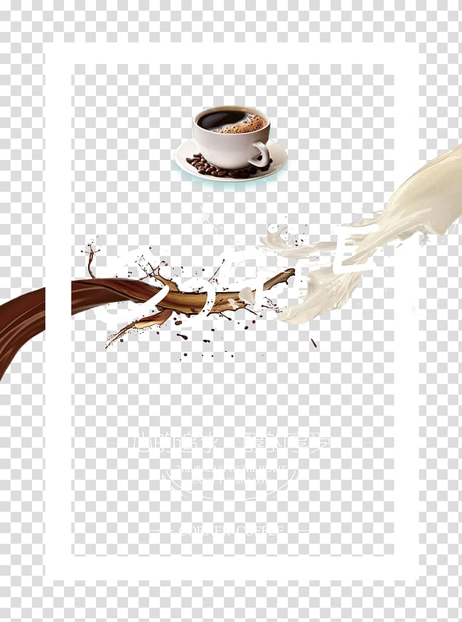 Coffee advertisement, Irish coffee Coffee milk Cafe Chocolate milk, Coffee with milk transparent background PNG clipart