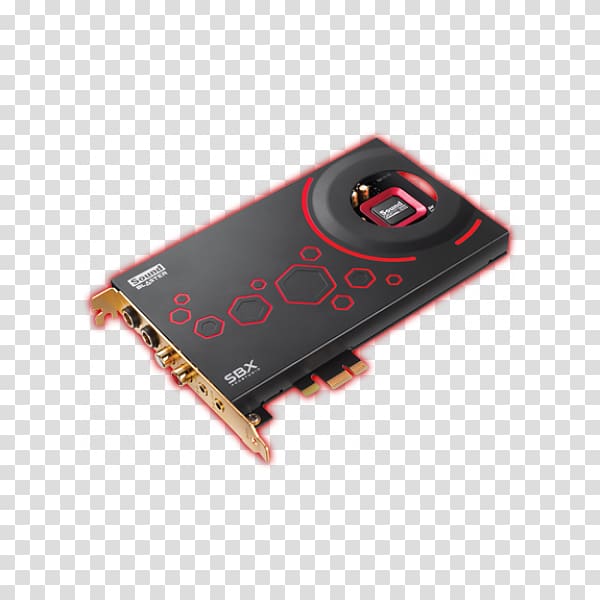 Sound Cards & Audio Adapters PCI Express Creative 5.1 Sound card internal Sound Blaster SoundBlaster ZXR PC Creative Labs, Sound Card transparent background PNG clipart