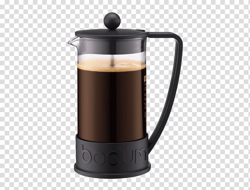 Coffeemaker Tea French Presses Bodum, coffee beans transparent background PNG clipart