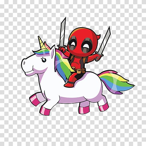 Deadpool Wolverine Spider-Man Unicorn Marvel Comics, Deadpool black and white transparent background PNG clipart