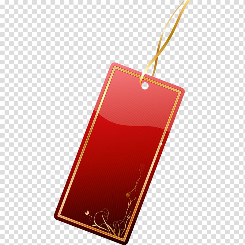 Illustration, Red tag graphics transparent background PNG clipart