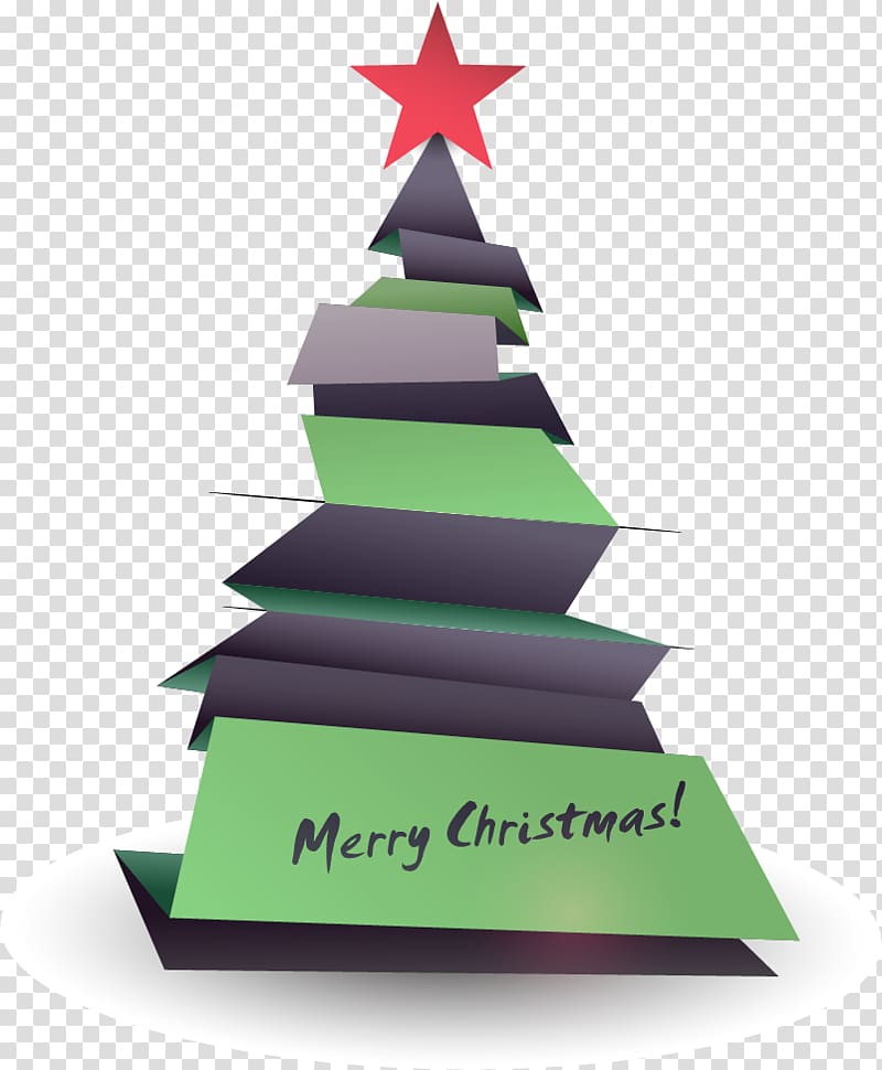 Christmas tree Creativity, hand-drawn origami Christmas tree transparent background PNG clipart