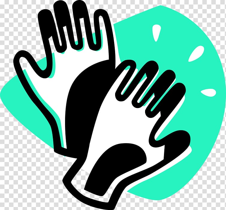 Green Headgear Logo Finger, gloves transparent background PNG clipart