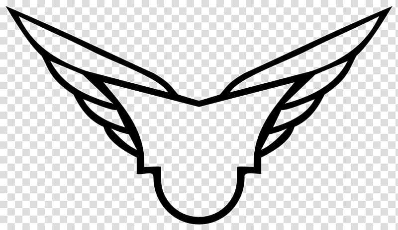 black wings logo, Wing , Badge transparent background PNG clipart
