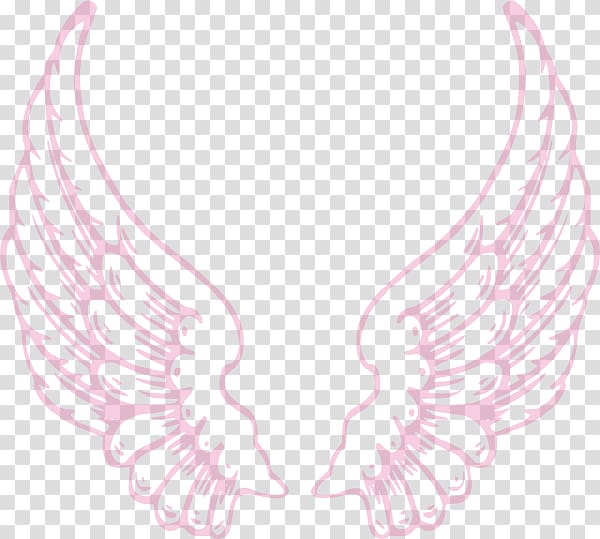 pink wings , Angel , Neon wings transparent background PNG clipart