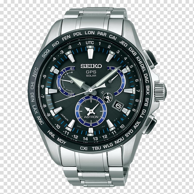 Astron Solar-powered watch Casio Edifice Seiko, watch transparent background PNG clipart