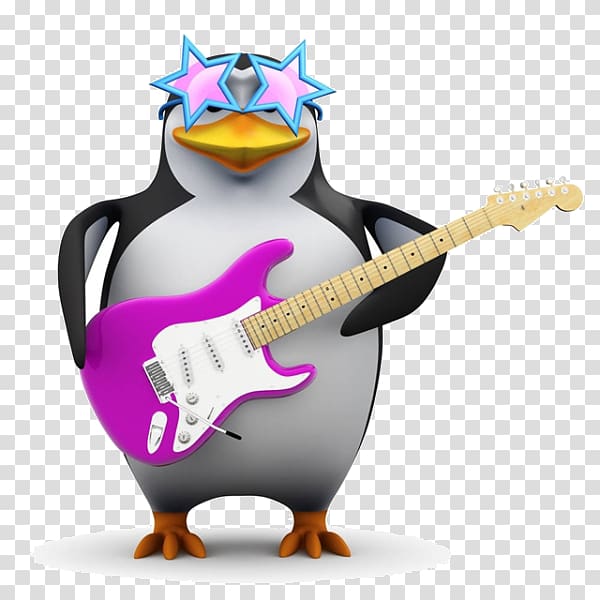 Google Penguin Search engine optimization Google Search Google Panda, Cartoon penguins play guitar transparent background PNG clipart