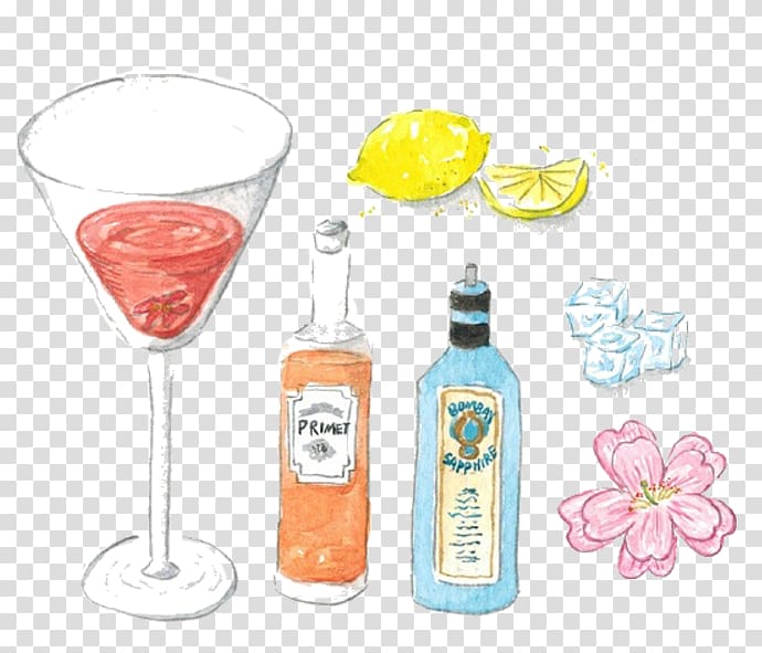 Bodeguita del medio Gin and tonic Mojito Cocktail Margarita, Cartoon fruit wine transparent background PNG clipart