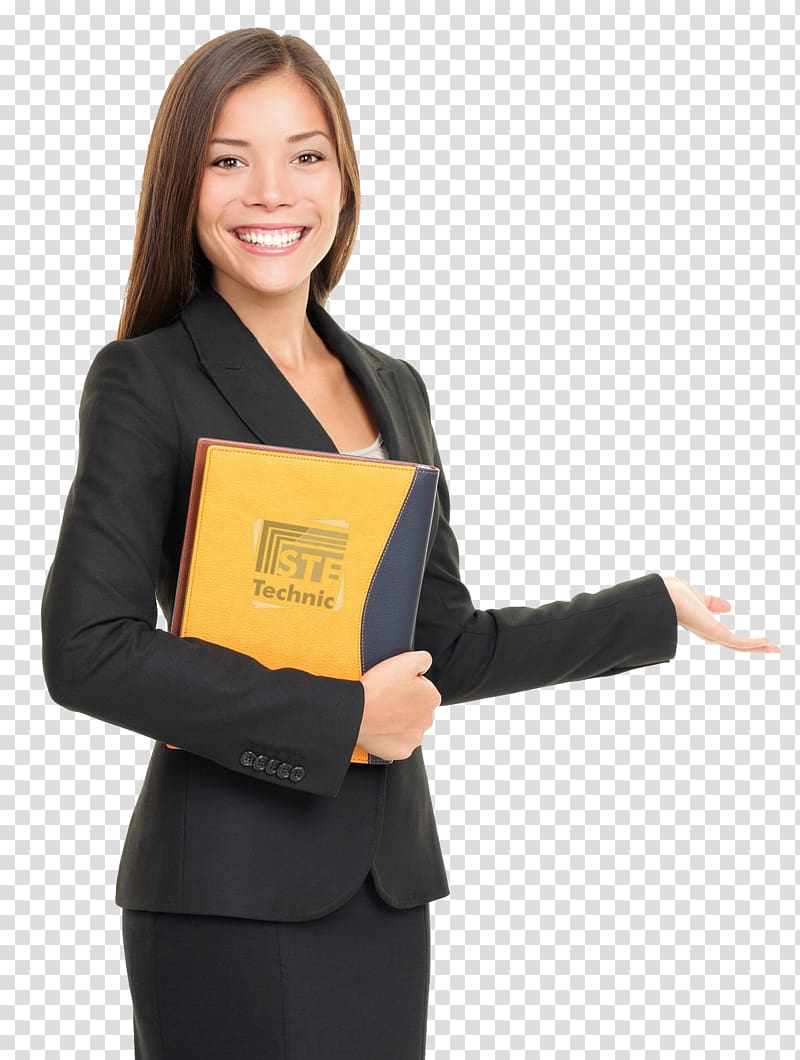 woman wearing business attire with book, Real Estate Estate agent Business Property Buyer, thinking woman transparent background PNG clipart