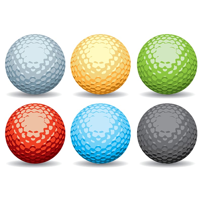 Golf Balls Golf Clubs Paint, Golf transparent background PNG clipart