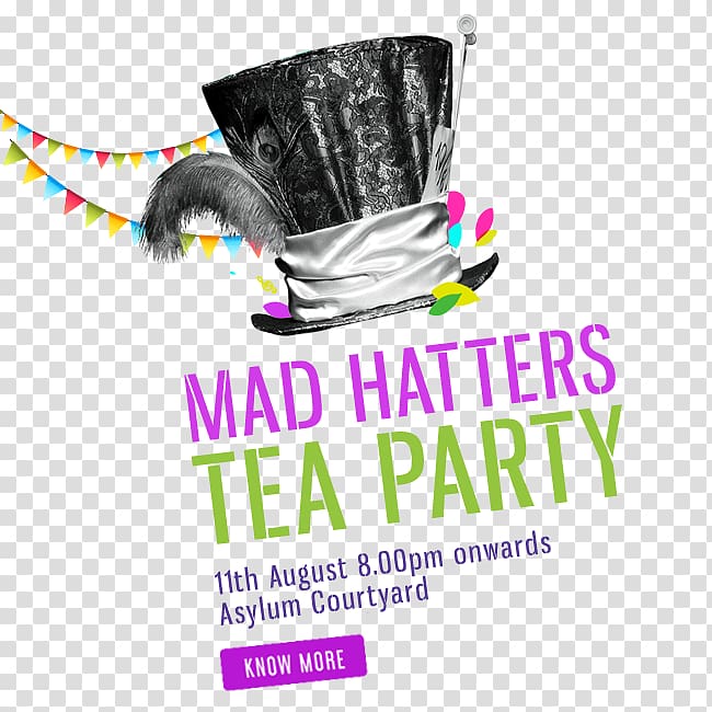 Logo Brand, mad hatter tea party transparent background PNG clipart