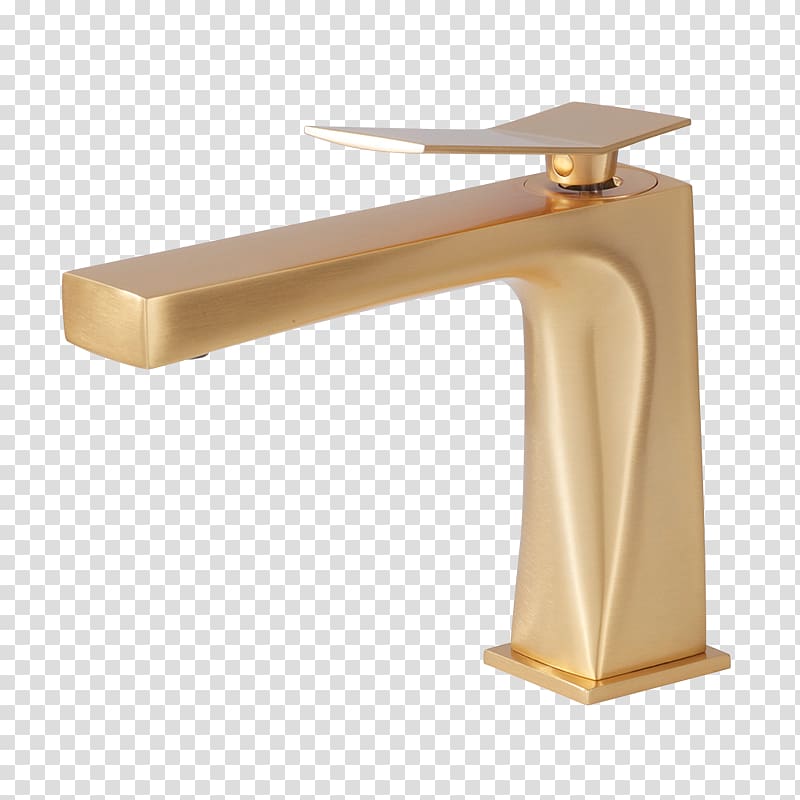 Tap Brass Plumbing Fixtures Metal Copper, brushed gold transparent background PNG clipart